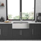 Farmhouse 36" Kitchen Sink with Apron Front - Brushed Nickel