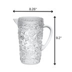 Unbreakable Plastic Water Pitcher with Lid and Spout - White