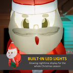 Christmas Inflatable Hanging Santa Claus with Wreath - Red & White