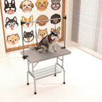 Folding Pet Grooming Table with Adjustable Arm - Multiple Colors