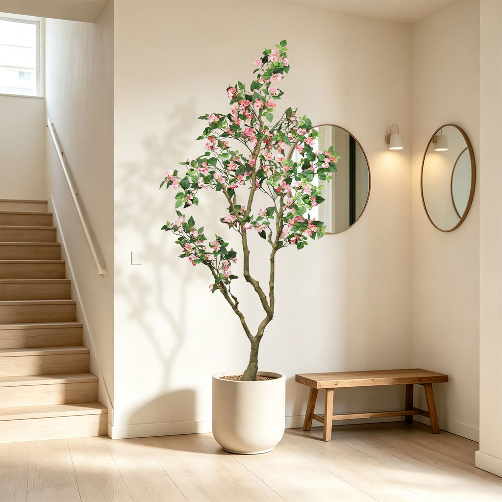 7FT Artificial Bougainvillea Tree with Realistic Details - Pink