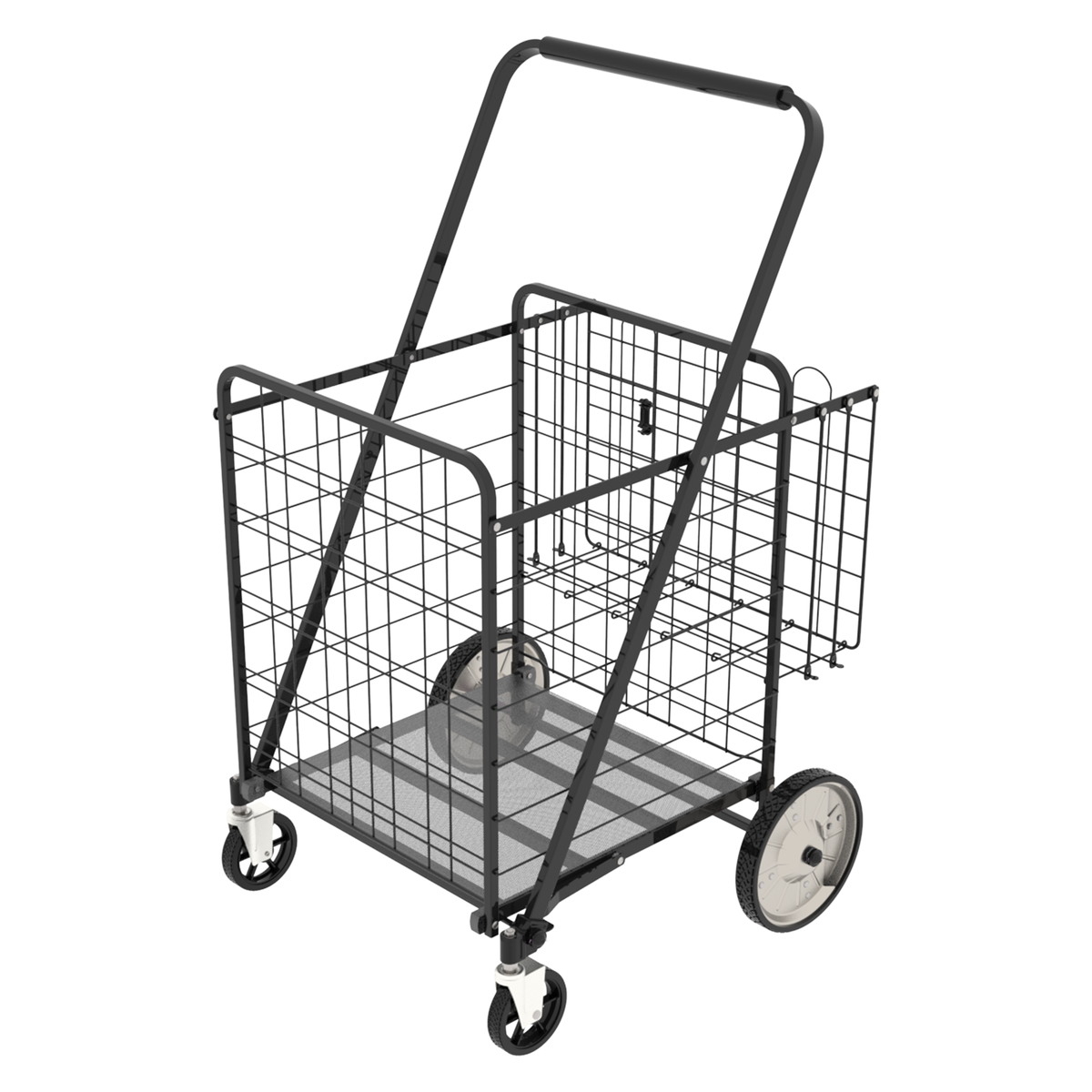Bigger Super Jumbo Shopping Cart with Foldable Metal Frame - Metal