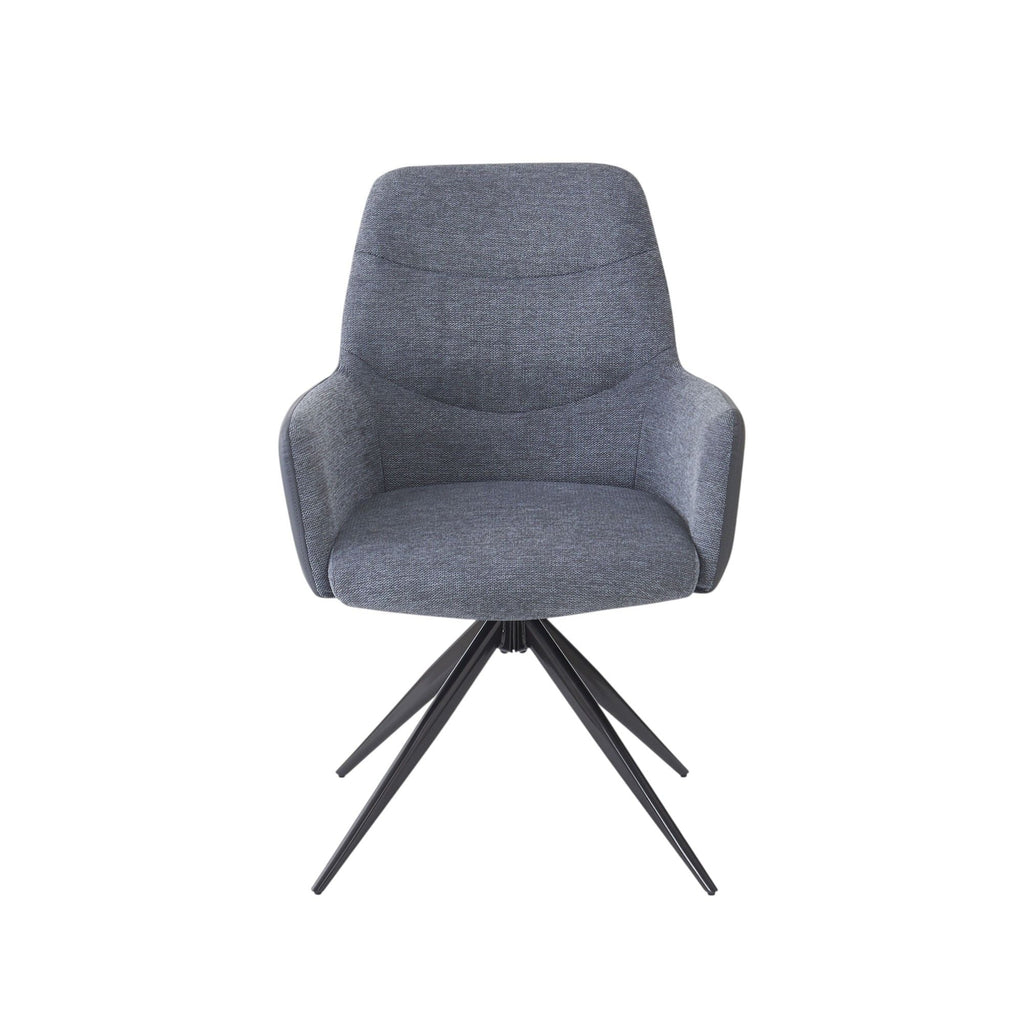 Gray Arm Chair Set with Padded Cushions - Hester