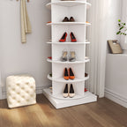 360 Rotating Shoe Cabinet 6 Layers with Space-Saving Rotating Design - Multiple Colors