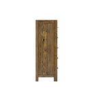 5 Drawer Chest with Solid Wood Construction - Brown