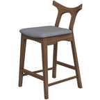 Upholstered Square Bar Chair Set with Solid Wood Frame - Dark Gray or Black