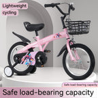 16-Inch Sporty Kids Cruiser Bike with Training Wheels - Green or Pink