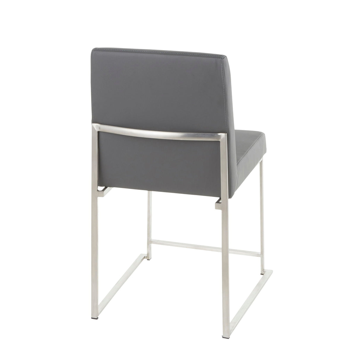 Fuji Contemporary High Back Dining Chair Set with Upholstered Seat - Multiple Colors