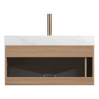 Nyah 36'' Bathroom Vanity with Sensor Lighting - Carrara