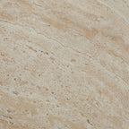 Outdoor Travertine Concrete Side Table with Durable Construction - Concrete