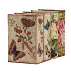 Multi-Color Book Boxes Set of 4 with Elegant Floral Design