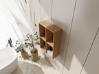 24 Inch Wall Mounted Storage Shelf with Plywood Construction - Oak