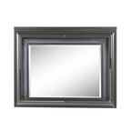 Sawyer Metallic Mirror with LED Lighting - Dark Gray