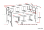 Medium Saddle Brown Entryway Storage Bench with Lift-Up Storage