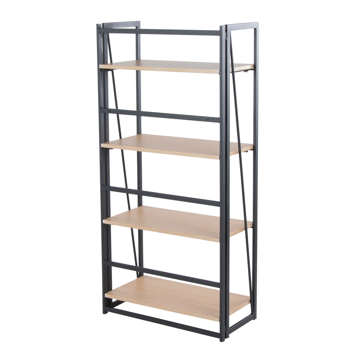 Contemporary Bookcase with Four Open Shelves - White or Black