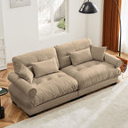 Modern Oversize Sofa with Cloud-Like Comfort - Fabric Stationary Sofa