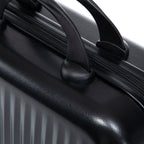 ABS Spinner Wheel Luggage Set with Cosmetic Case - Black