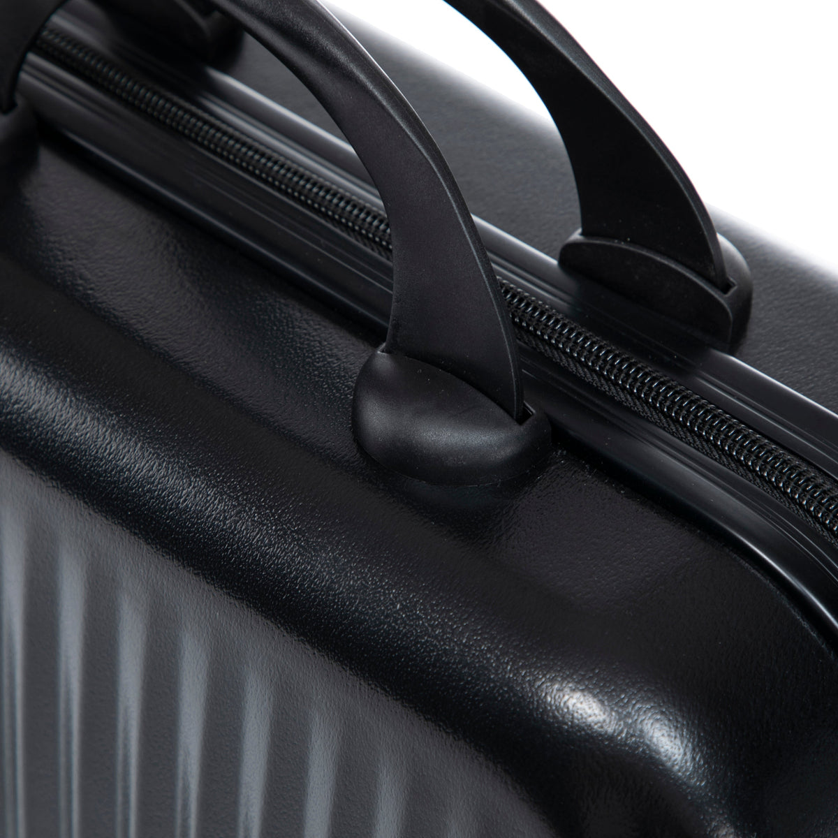 ABS Spinner Wheel Luggage Set with Cosmetic Case - Black