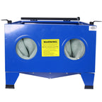 Bench Top Portable Sand Blaster Cabinet Kit 25 Gallon with Sealed Gloves - Blue