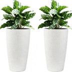 Tall Planters Set with Auto Watering and Water Level Monitor - Polypropylene