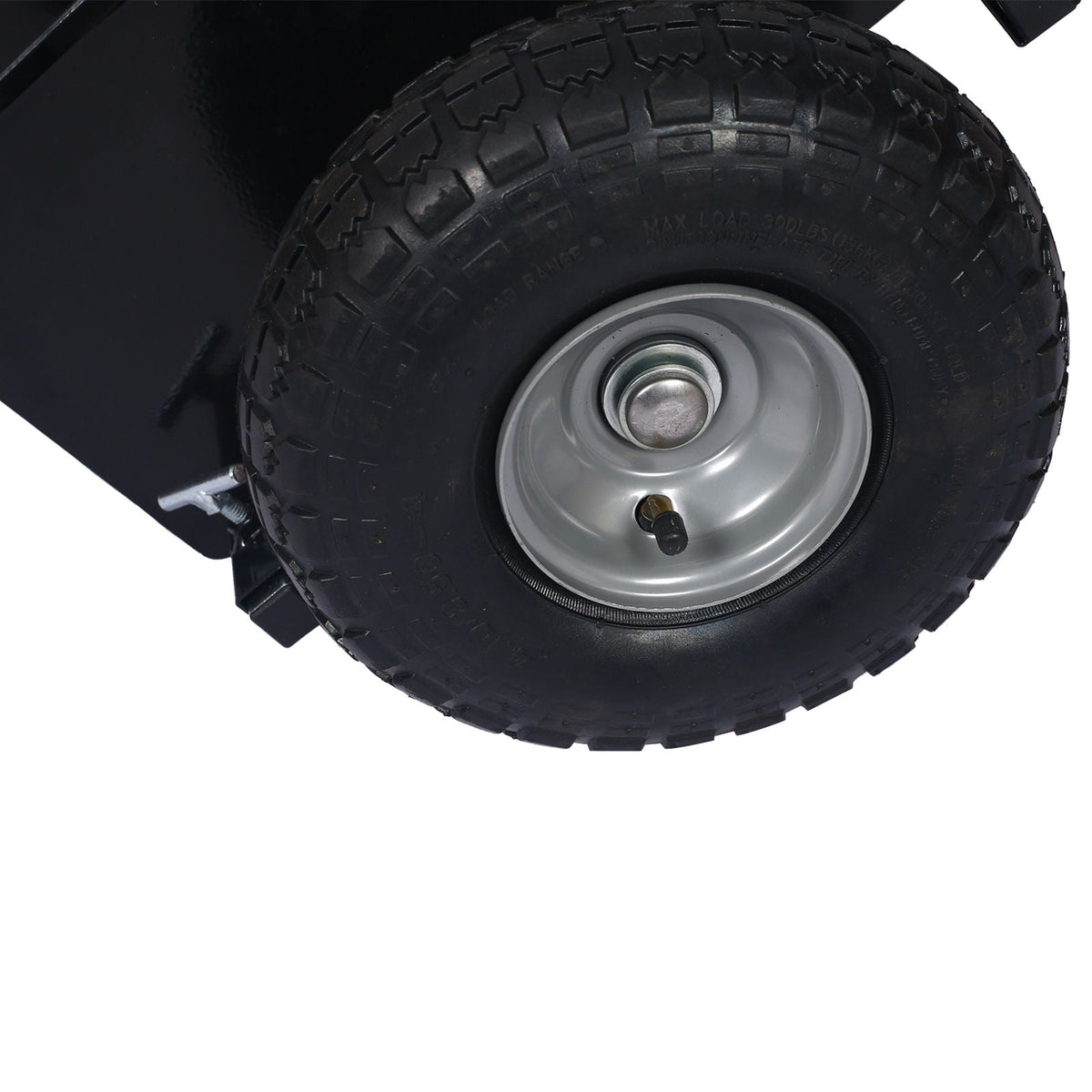Heavy Duty 600Lb Panel Dolly with 10-Inch Pneumatic Wheels - Black