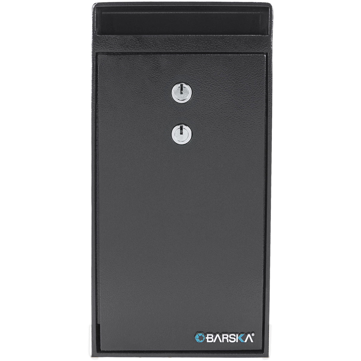 Dual Key Depository Safe with Anti-Fishing Baffle - Black