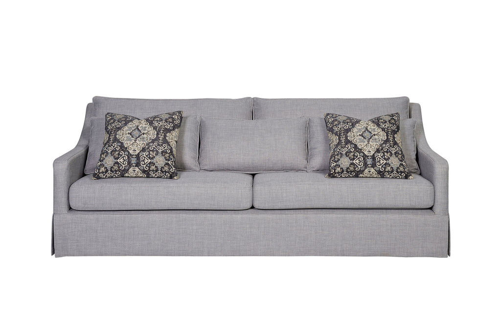 Stationary Sofa With Reversible Cushions and Two Pillows - Gray or White