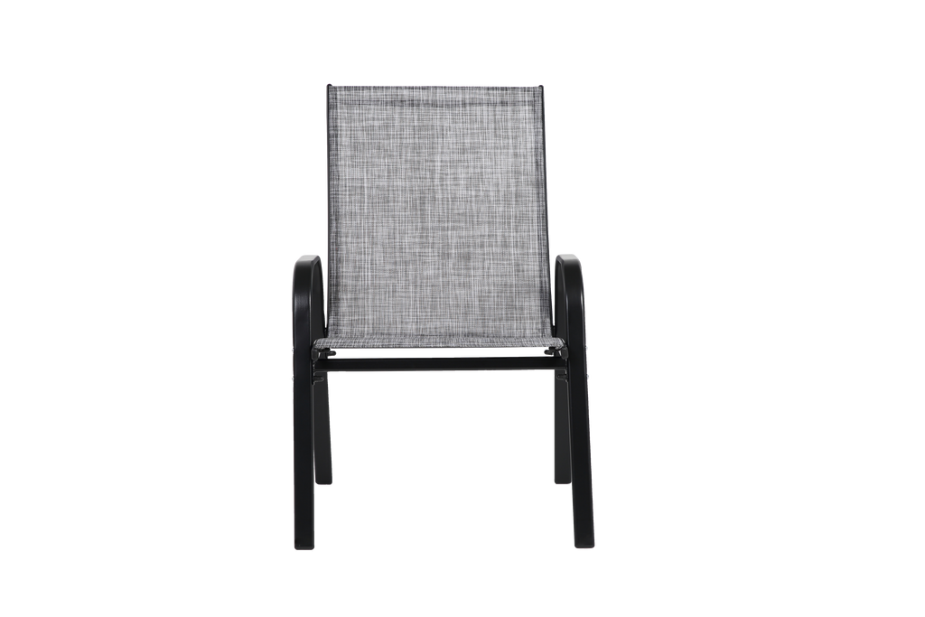 6 Piece Patio Chairs Set with Breathable Textilene Fabric - Grey