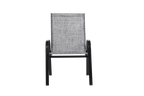 Grey Patio Chairs 4 Piece Set with Breathable Textilene Fabric - Grey