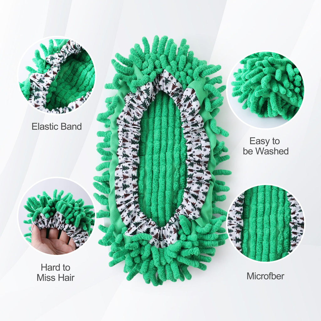 Microfiber Mop Slippers for Floor Cleaning, Machine Washable, 3 Pieces