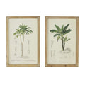 Tree Framed Print Set with Fir Wood Frames - Multicolor