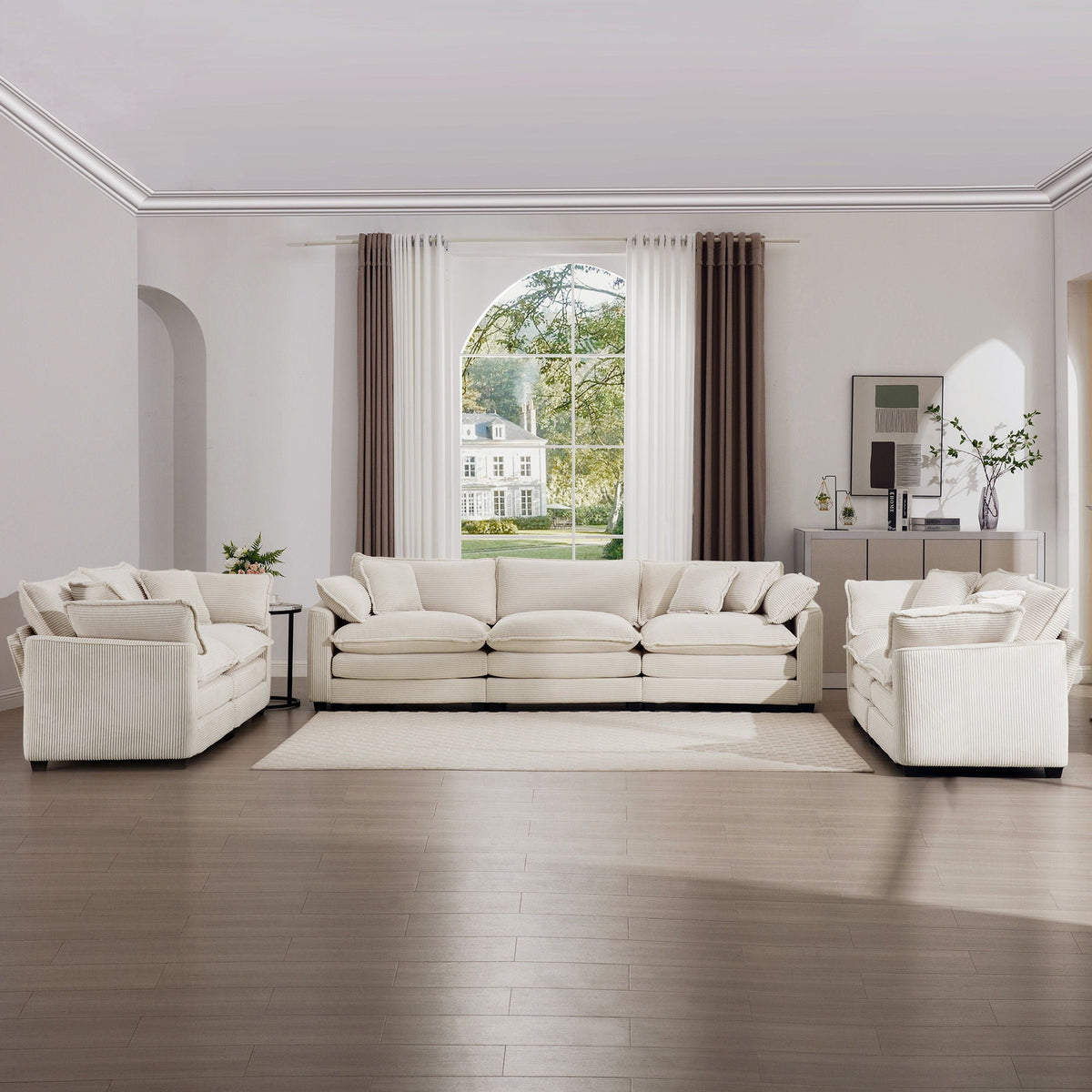 Oversized Deep-Seat Fabric Sofa & Chair Sets
