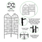 Metal Garden Rustproof Trellis for Climbing Plants – Outdoor Flower Support