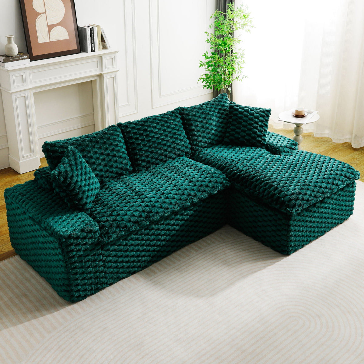 Convertible Modular Sectional Sofa with Twin Seat and Chaise - Multiple Colors