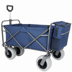 Beach Wagon with Big Wheels for Sand with 500lb Capacity - Dark Blue