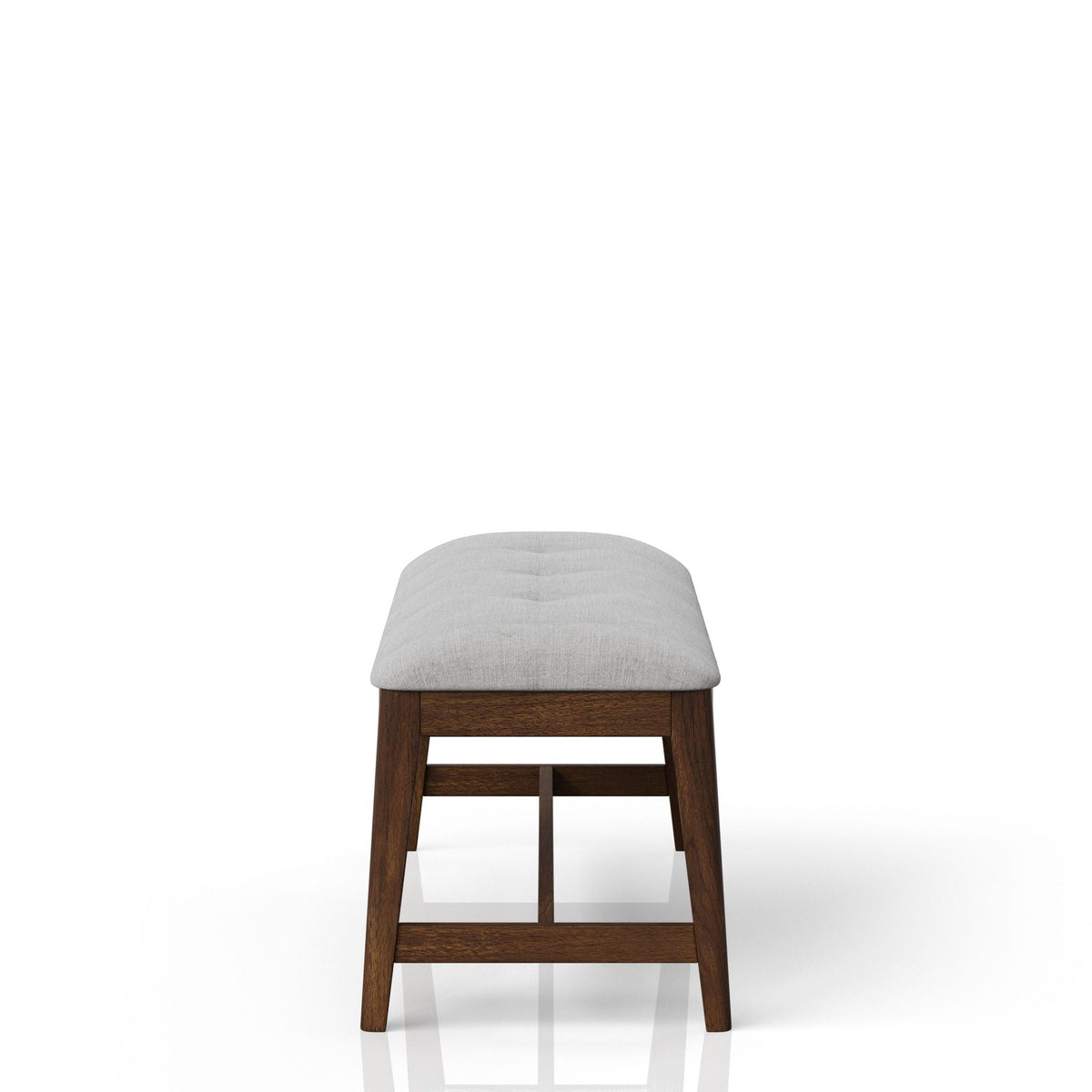 Beige Backless Upholstered Dining Bench with Upholstered Seat - 42" Wide