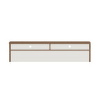 Modern 70" TV Stand with Full Extension Drawers - White or Light Brown