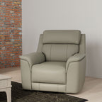 Oslo Leather Swivel Glider Recliner with Manual Recline - Dark Brown, Blue, Dark Gray