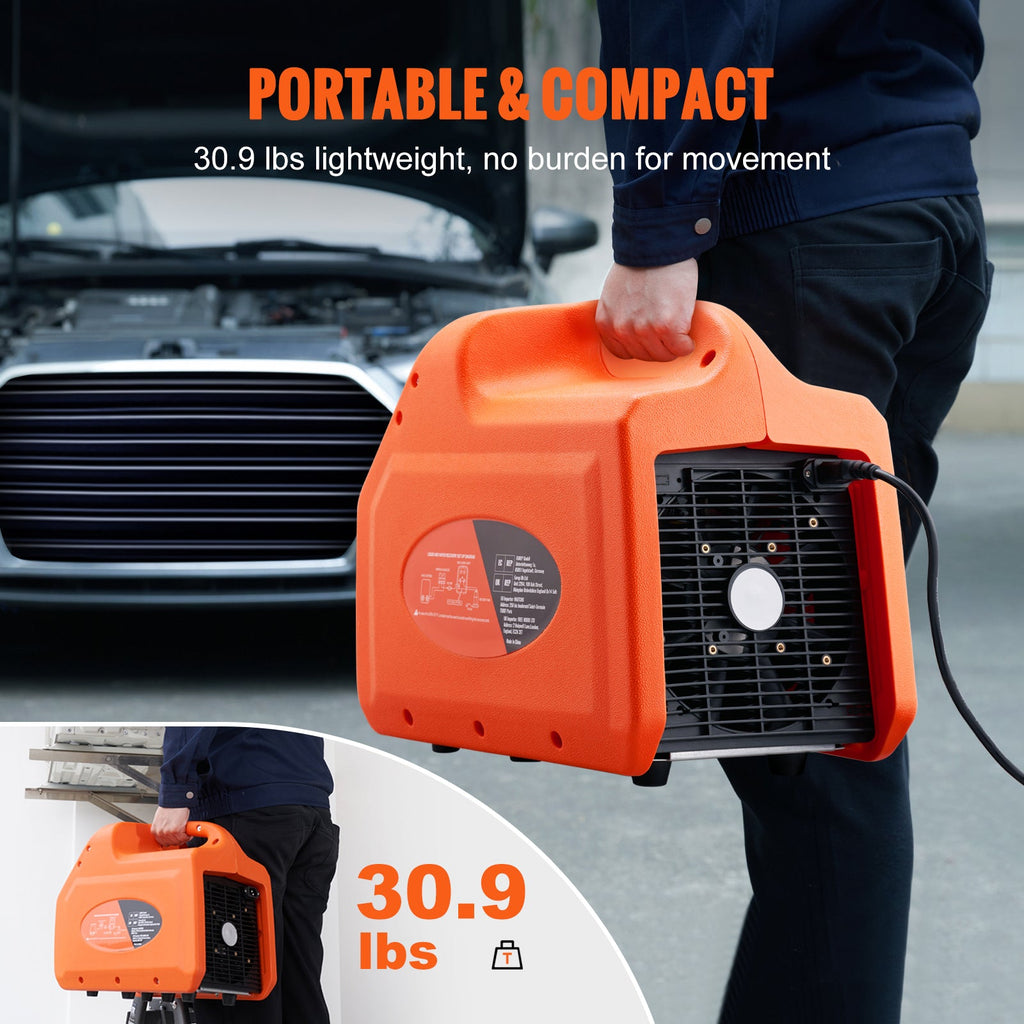 1 HP Refrigerant Recovery Machine with Dual Cylinder – Orange