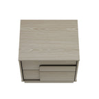 Modern Nightstand with Push to Open Drawers - Dark Gray, Dark Brown, or Light Brown