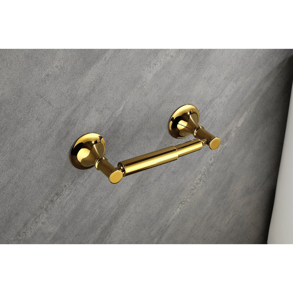 6 Piece Bathroom Accessories Set with Brass Construction - Gold, Matte Black, Brushed Gold