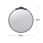 Classic Design Wall Mirror with Baroque-Inspired Frame – Gold or Black