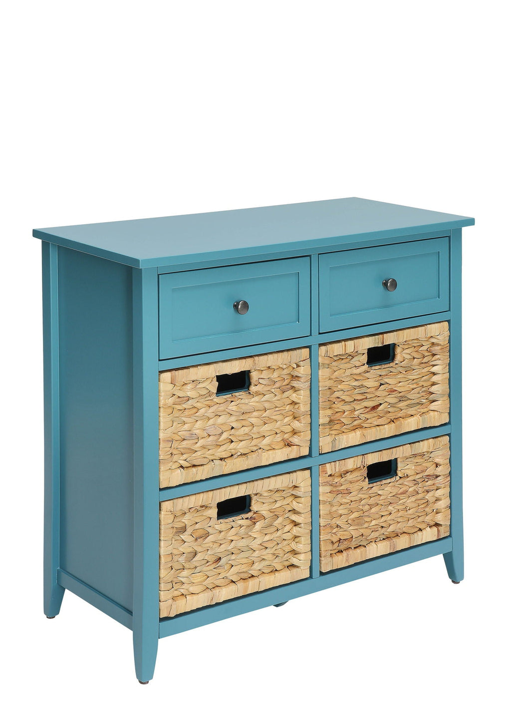 Console Cabinet with Six Storage Drawers - Light Blue or White