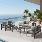 Outdoor Patio Set with All-Weather Cushions - Dark Gray
