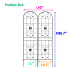 2 Pack Metal Garden Trellis 86.7" x 19.7"