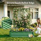 2-in-1 Raised Garden Bed with Trellis