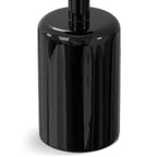 Gold and Black Side Table with Glass Top - Frannie