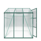 Polycarbonate Walk-In Greenhouse with Raised Base - Green