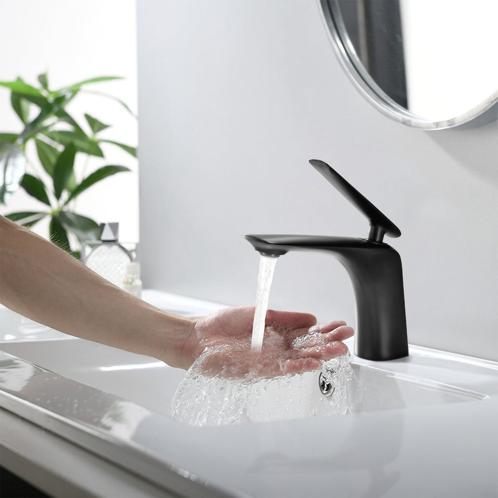 Single Hole Bathroom Sink Faucet with Pop-Up Drain