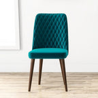 Mid-Century Modern Dining Chair Set of 2 with Upholstered Seat - Multiple Colors